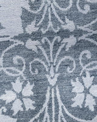 Contemporary Modern Hand Knotted Abstract Silk Ivory Area Rug 9' 3" x 12' 2"