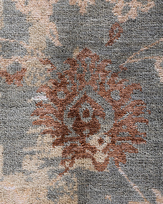 Traditional Ikat Hand Knotted Abstract Silk & Wool Blend Brown Area Rug 8' 1" x 10' 0"