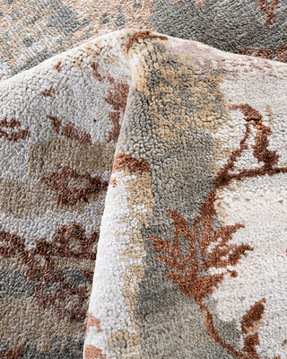 Traditional Ikat Hand Knotted Abstract Silk & Wool Blend Brown Area Rug 8' 1" x 10' 0"
