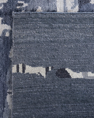 Contemporary Modern Hand Knotted Abstract Silk Ivory Area Rug 9' 3" x 12' 3"