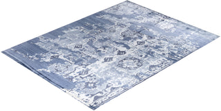 Contemporary Modern Hand Knotted Abstract Silk Ivory Area Rug 9' 3" x 12' 3"