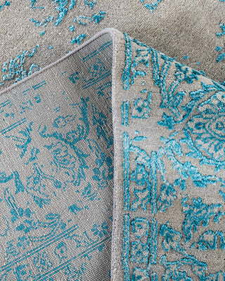 Traditional Ikat Hand Knotted Abstract Silk & Wool Blend Beige Area Rug 7' 10" x 10' 1"