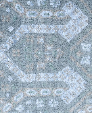 Traditional Geometric Wool, Silk Hand Knotted Beige Area Rug 9' 0" x 11' 10"
