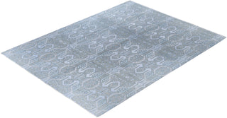 Traditional Geometric Wool, Silk Hand Knotted Beige Area Rug 9' 0" x 11' 10"