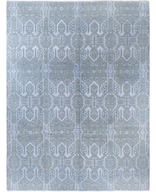 Traditional Geometric Wool, Silk Hand Knotted Beige Area Rug 9' 0" x 11' 10"