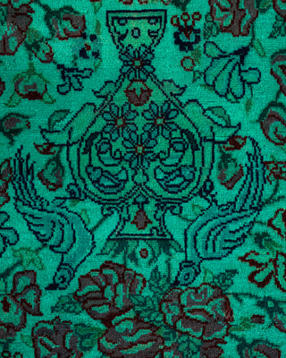 Contemporary Hand-Knotted Overdyed Blue Area Rug 4' 8" x 7' 4"