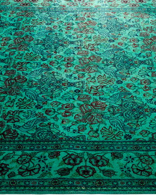 Contemporary Hand-Knotted Overdyed Blue Area Rug 4' 8" x 7' 4"