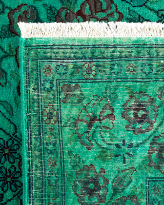 Contemporary Hand-Knotted Overdyed Blue Area Rug 4' 8" x 7' 4"
