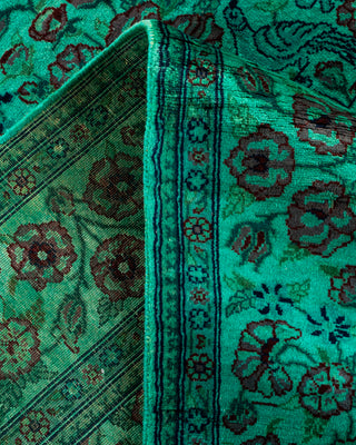 Contemporary Hand-Knotted Overdyed Blue Area Rug 4' 8" x 7' 4"
