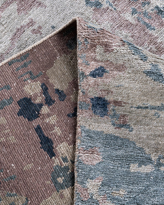 Traditional Ikat Hand Knotted Abstract Silk Brown Area Rug 8' 1" x 10' 2"