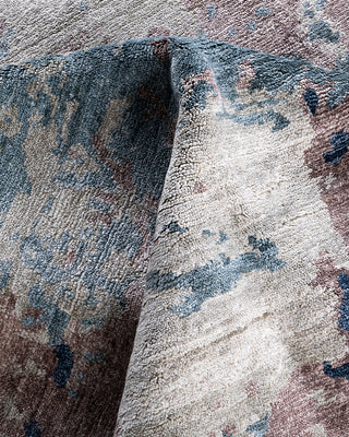 Traditional Ikat Hand Knotted Abstract Silk Brown Area Rug 8' 1" x 10' 2"