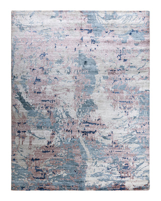 Traditional Ikat Hand Knotted Abstract Silk Brown Area Rug 8' 1" x 10' 2"