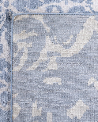 Contemporary Modern Hand Knotted Abstract Silk Ivory Area Rug 9' 1" x 12' 2"