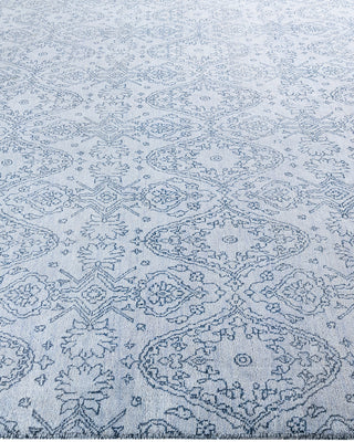 Traditional Ikat Hand Knotted Floral Wool Gray Area Rug 8' 5" x 9' 10"