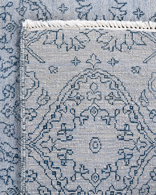 Traditional Ikat Hand Knotted Floral Wool Gray Area Rug 8' 5" x 9' 10"