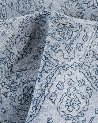 Traditional Ikat Hand Knotted Floral Wool Gray Area Rug 8' 5" x 9' 10"