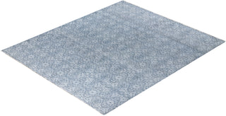 Traditional Ikat Hand Knotted Floral Wool Gray Area Rug 8' 5" x 9' 10"