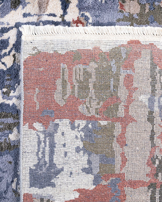 Traditional Ikat Hand Knotted Abstract Silk Gray Area Rug 8' 2" x 10' 2"
