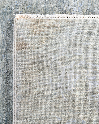 Traditional Ikat Hand Knotted Abstract Silk & Wool Blend Gray Area Rug 9' 3" x 11' 10"