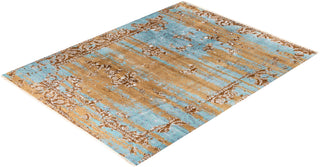 Traditional Ikat Hand Knotted Abstract Silk & Wool Blend Brown Area Rug 9' 0" x 12' 1"