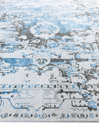 Traditional Ikat Hand Knotted Abstract Silk & Wool Blend Beige Area Rug 8' 2" x 10' 6"