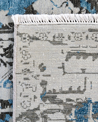 Traditional Ikat Hand Knotted Abstract Silk & Wool Blend Beige Area Rug 8' 2" x 10' 6"