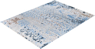 Traditional Abstarct Wool Hand Knotted Gray Area Rug 9' 1" x 12' 1"