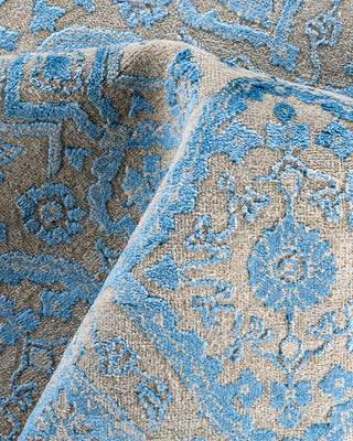 Traditional Ikat Hand Knotted Geometric Silk & Wool Blend Beige Area Rug 9' 3" x 12' 4"