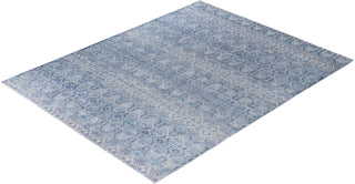 Traditional Abstarct Wool Hand Knotted Gray Area Rug 8' 1" x 10' 4"