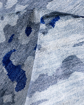 Traditional Ikat Hand Knotted Abstract Silk Beige Area Rug 9' 2" x 12' 0"