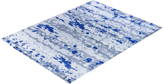 Traditional Ikat Hand Knotted Abstract Silk Beige Area Rug 9' 2" x 12' 0"