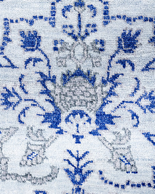 Contemporary Modern Hand Knotted Floral Silk Beige Area Rug 9' 0" x 12' 4"