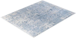 Traditional Ikat Hand Knotted Abstract Silk & Wool Blend Gray Area Rug 8' 2" x 10' 1"