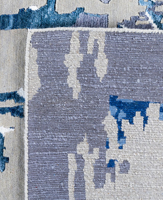Contemporary Abstarct Wool, Silk Hand Knotted Gray Area Rug 9' 3" x 12' 2"
