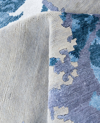 Contemporary Abstarct Wool, Silk Hand Knotted Gray Area Rug 9' 3" x 12' 2"