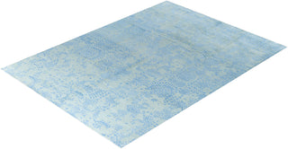 Traditional Ikat Hand Knotted Abstract Silk & Wool Blend Gray Area Rug 8' 10" x 12' 0"