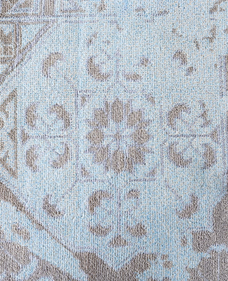 Traditional Abstarct Wool, Silk Hand Knotted Blue Area Rug 9' 1" x 12' 2"