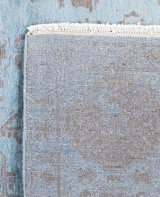 Traditional Abstarct Wool, Silk Hand Knotted Blue Area Rug 9' 1" x 12' 2"