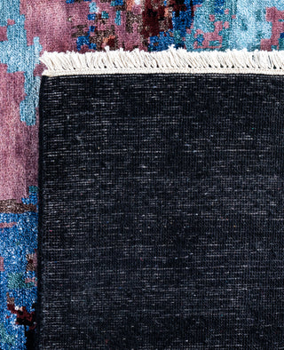 Traditional Abstarct Wool, Silk Hand Knotted Black Area Rug 8' 2" x 10' 2"