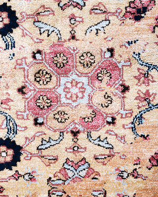 Traditional Ikat Hand Knotted Abstract Silk & Wool Blend Brown Area Rug 8' 3" x 10' 1"