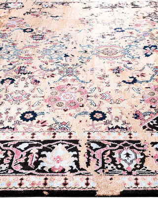 Traditional Ikat Hand Knotted Abstract Silk & Wool Blend Brown Area Rug 8' 3" x 10' 1"