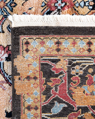 Traditional Ikat Hand Knotted Abstract Silk & Wool Blend Brown Area Rug 8' 3" x 10' 1"