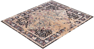 Traditional Ikat Hand Knotted Abstract Silk & Wool Blend Brown Area Rug 8' 3" x 10' 1"