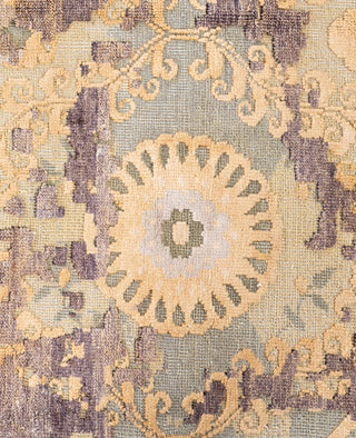 Traditional Abstarct Wool, Silk Hand Knotted Gray Area Rug 8' 10" x 11' 10"