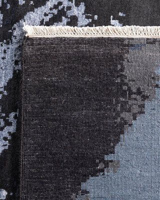 Traditional Ikat Hand Knotted Abstract Silk & Wool Blend Brown Area Rug 8' 2" x 10' 1"