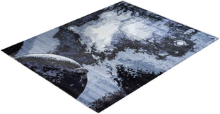 Traditional Ikat Hand Knotted Abstract Silk & Wool Blend Brown Area Rug 8' 2" x 10' 1"