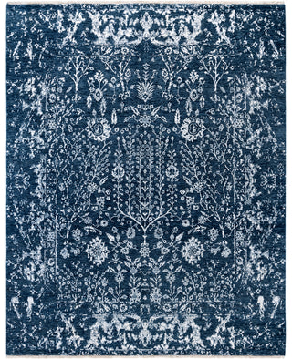 Traditional Abstarct Wool, Silk Hand Knotted Ivory Area Rug 8' 2" x 10' 1"