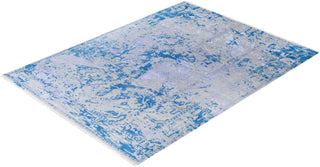 Traditional Abstarct Wool, Silk Hand Knotted Beige Area Rug 9' 0" x 12' 1"