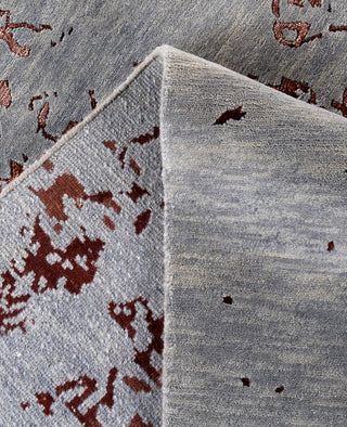 Contemporary Abstarct Wool, Silk Hand Knotted Gray Area Rug 8' 4" x 10' 2"