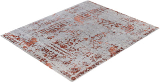 Contemporary Abstarct Wool, Silk Hand Knotted Gray Area Rug 8' 4" x 10' 2"
